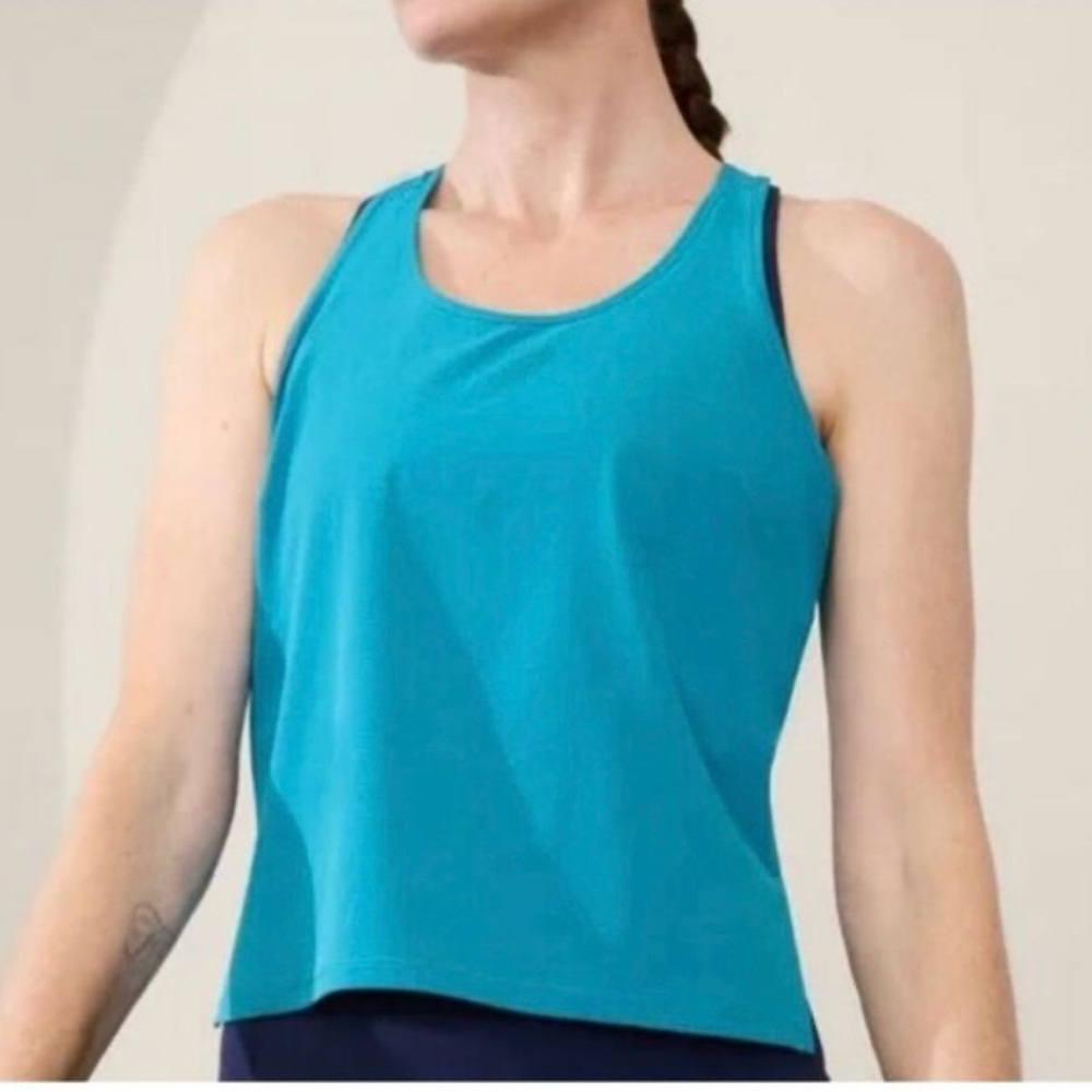 Athleta Teal Sleeveless Tank Top